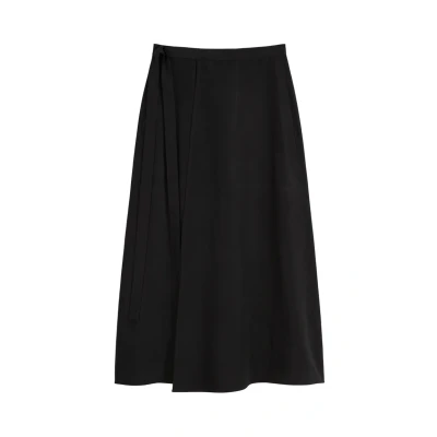 Abbildung von Marc O&#039;Polo Wickelrock Flared AUS Alinienrock, Damen, Größe: 32, Black