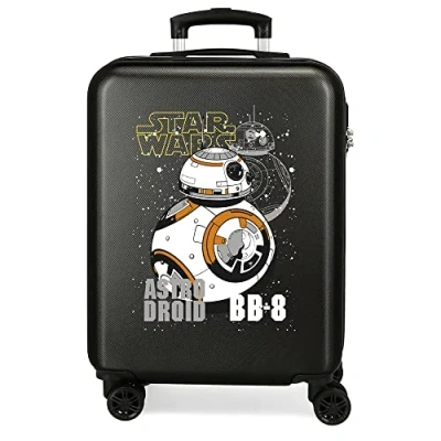 Abbildung von Star Wars Droids Kabinentrolley, Schwarz, 38 x 55 20 cm, Hartplastik, seitlicher Kombinationsverschluss 34, 2 kg, 4 Räder, Handgepäck, 38x55x20 cms, Kabinenkoffer