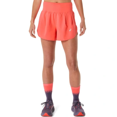 Abbildung von Asics ROAD Short kurze Sporthose, Damen, Größe: XS, Coral reef