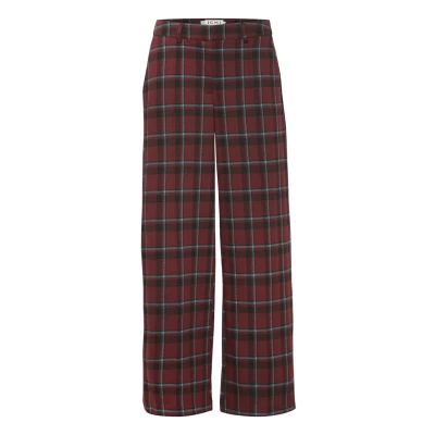 Abbildung von ICHI Ihkate checko PA2 Stoffhose, Damen, Größe: XL, Port royale jaquard