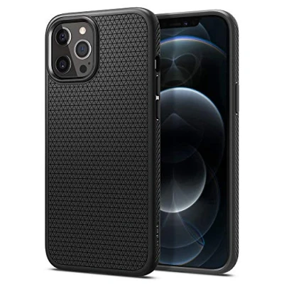 Abbildung von Spigen Liquid Air TPU Back Cover Apple iPhone 12 Pro Max Schwarz