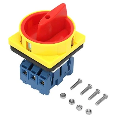 Abbildung von Leistungsschalter 25A / 32A 3 poliger Nockenschalter mit 2 Positionen zum Ein und Ausschalten des Leistungsschalters Schutz Leistungsschalters(25A)