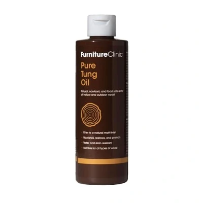 Abbildung von Reines Tungöl nährt, schützt und verschönert alle Holzgegenstände. Tung Oil ist ein 100% natürliches, lebensmittelechtes Öl für Holz im Innen Außenbereich 500ml