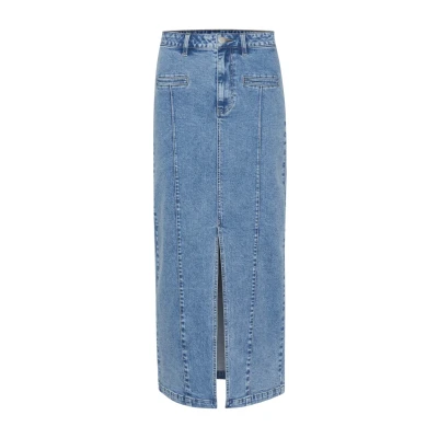 Abbildung von Kaffe Maxirock, Damen, Größe: 34, Medium blue denim