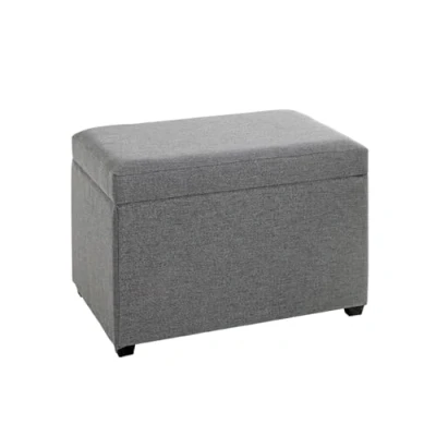 Abbildung von HAKU Möbel Sitztruhe anthrazit, MDF, Textilgewebe Maße: B 58 cm x H 42 T 39 cm, Style: Art Deco