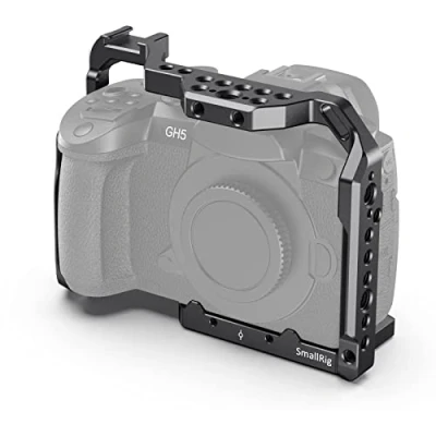 Abbildung von SMALLRIG GH5 Cage Käfig für Panasonic / GH5S II mit Eingebaut NATO Rail und Cold Shoe CCP2646