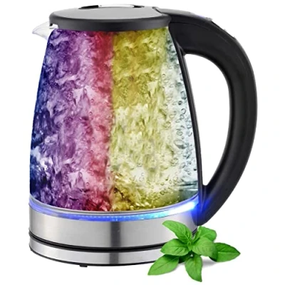 Abbildung von ecosa Wasserkocher EO 610, 1,8 l, 2200 W, Temperatureinstellung,LED Beleuchtung,Edelstahl,BPA frei,Farbwechsel