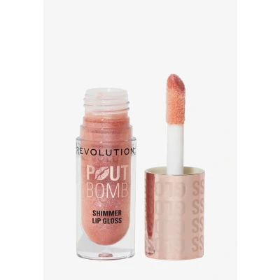 Abbildung von Revolution, Pout Bomb Shimmer Gloss, Hochglanz Lipgloss mit Hyaluronsäure &amp; Vanilleduft, Glimmer Nude