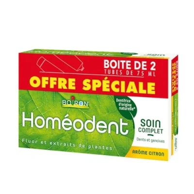 Abbildung von Boiron Homéodent Zahnpasta Komplettpflege Zitrone 2 x 75 ml