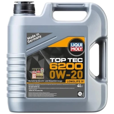 Abbildung von Liqui Moly Top Tec 6200 0W 20 4l Motoröl 20788 VOLKSWAGEN: Golf 7 Schrägheck, Polo V Variant, AUDI: Q7, A4 B9 Allroad, A6 C7 Avant