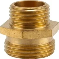Abbildung von Reduzier Messing Gewindenippel 26,5mm (G 3/4&quot;) &gt; 21mm 1/2&quot;), Verbindung