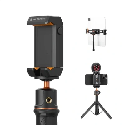 Abbildung von Tablet Halterung, K&amp;F Concept MS20 Handyhalterung,Ipad Halterung,Adapter für Stativ, Handy Halterung Ständer Adapter Tablets und Handys iPad Pro/iPad Air/iPad Mini,iPhone 15/14/13/12