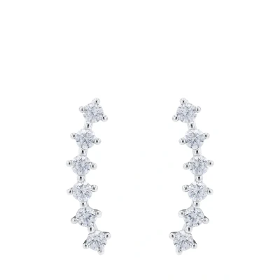 Abbildung von Amor Ohrstecker 925 Sterling Silber Damen Ohrschmuck, mit Zirkonia synth., 1,8 cm, Silber, Kommt in Schmuck Geschenk Box, 2028389