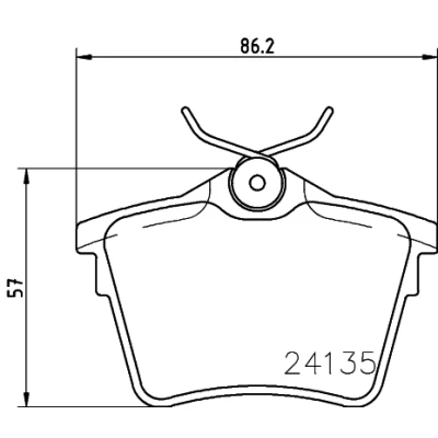 Abbildung von HELLA 8DB 355 011 501 Bremsbelagsatz nicht für Verschleißwarnanzeiger vorbereitet mit Bremssattelschrauben Zubehör CITROËN: C5 III Kombi, 3