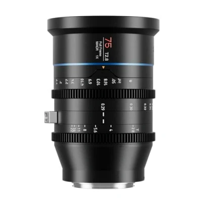 Abbildung von SIRUI 75 mm Jupiter Makro T2.8 Vollformat Cine Prime Objektiv, für EF Mount Kameras, kompatibel mit BMPCC 6k, 6k pro, EOS C300 Mark III, C500 II, professionelles Objektiv