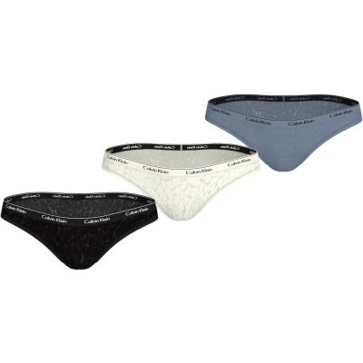 Abbildung von Calvin Klein Underwear Modern LOGO Brief 3 PACK Slip, Damen, Größe: Large, Black/ivory/troposphere