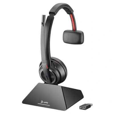 Abbildung von Poly S8210UC M DECT Headset Savi Mono USB A, 209212 02 (Mono A), schwarz