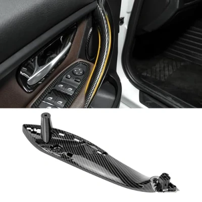 Abbildung von TTCR II Kompatibel mit Türgriff BMW 3er F30 F31 F34 F80 320i,328i,330i,335i,Kompatibel Links Vorne 4er F32 F33 F36 F83 428i,435i,M4 Linke Vordertür Griffverkleidung(Kohlefaser Muster)