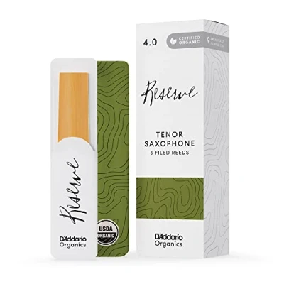 Abbildung von D&#039;Addario Organisch Reserve Tenor Saxophon Stimmzungen Saxophonrohre Das erste und einzige Bio Schilfrohr 4.0 Stärke, 10 Packung