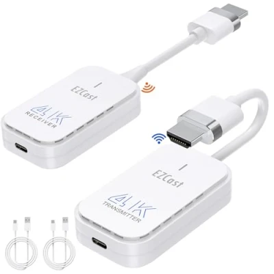Abbildung von 4K Wireless HDMI Transmitter and Receiver 4K@30Hz, 1920x1080@120Hz Extender, 50m Reichweite Audio/Video Streaming vom PC Laptop zum Monitor HDTV Projektor für Konferenzen, Heimkino