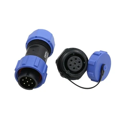 Abbildung von HangTon SP17 7 poliger Stecker, 5 A Stromversorgung, Luftfahrt, Rundgewinde, Lötzinn für hintere Montage, 18 AWG Draht …