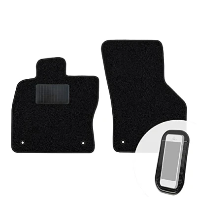 Abbildung von moto MOLTICO Vorne Fußmatten Auto Velours Autoteppiche Schwarz Automatten Set 2 teilig passend für Skoda Octavia III, IV ab 2013