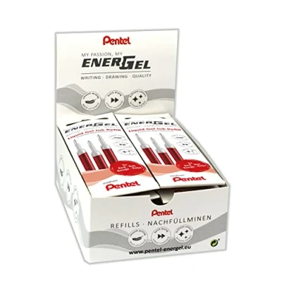 Abbildung von Pentel EnerGel LR7 Nachfüllmine für 0.7 mm Gelschreiber, rot (3 Stück)