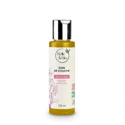 Abbildung von Belle&amp;Bio Duschpflege, nährend, Textur, lateszierendes Öl, Cosmos zertifiziert von Ecocert, 100 ml