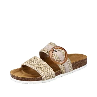 Abbildung von Rieker Pantolette, Sommerschuh, Schlappen, Hausschuh mit dekorativer Zierschnalle