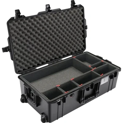 Abbildung von PELI 1615 Air Leichter Wasserdichter Trolley für Kamera Equipment, Wasser und Staubdicht, 71L Volumen, TrekPak Einteilungssystem (Anpassbar), Farbe: Schwarz