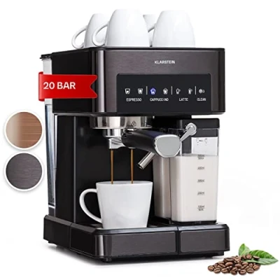 Abbildung von Klarstein Filterkaffeemaschine Arabica Comfort, 1.8l Kaffeekanne, Kaffeemaschine 1350 W 20 Bar LED