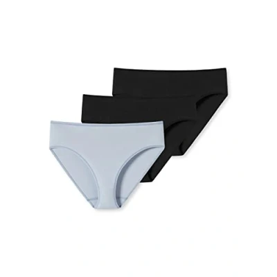 Abbildung von Schiesser 3P 95 5 Organic Slip Schwarz/Blau Baumwolle 38 Damen