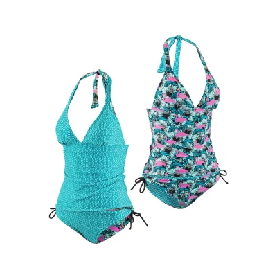 Abbildung von BECO the world of aquasports Wende Empire Bikinihose, Damen, Größe: 38, Türkis pink