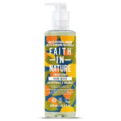 Abbildung von Faith In Nature Natürliche Grapefruit Orangen Handwaschlotion, belebend, Vegan und Frei von Tierversuchen, Ohne SLS Oder Parabene, 400ml