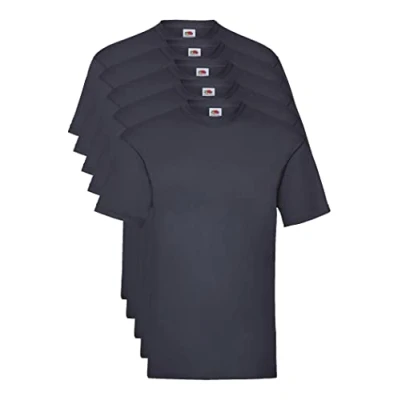 Abbildung von Fruit of the Loom Herren Valueweight 5 Pack T Shirt, Blau (Deep Navy Az), XX Large (Herstellergröße: 2 X L) (5er Pack)