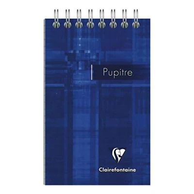 Abbildung von Clairefontaine 8556C Spiralblock, liniert, 75 x 120 mm, ideal für Notizen, 60 Blatt, 1 Stück, farbig sortiert