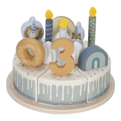 Abbildung von Little Dutch Wooden birthday cake, blue