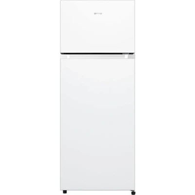 Abbildung von Gorenje RF4142PW4 Doppeltürkühlschrank mit Gefrierteil oben, 165 Liter Kühleil, 41 Gefrierteil, LED Innenbeleuchtung, Energieeffizienzklasse E, 143,6cm x 55cm, weiß