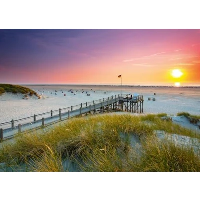 Abbildung von Ravensburger Puzzle Deutschland Collection, Sonnenuntergang über Amrum, 1000 Puzzleteile, Made in Germany, FSC® schützt Wald weltweit