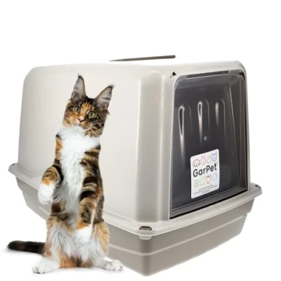 Abbildung von GarPet Katzentoilette Katzenklo mit Deckel Aktivkohlefilter Hauben Toilette