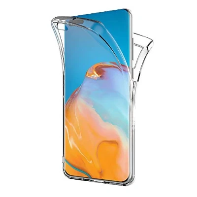 Abbildung von AICEK Hülle Compatible Huawei P40 360Full Body Transparent Silikon Schutzhülle für Case Durchsichtige TPU Bumper Handyhülle (6,58 Zoll)