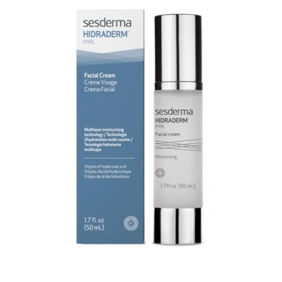 Abbildung von Sesderma Hidraderm Hyal Gesichtscreme Empfindliche Haut Sensitive Trockene Hyaluronsäure Intensive Hydratation Regenerationscreme.