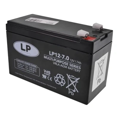 Abbildung von LP BATTERIES NSA LP12 7 T2 AGM Akku Vlies Batterie VRLA Zyklenfest Wartungsfrei für Elektro Spielzeug Alarm Brandmeldeanlage Notstrom USV UPS