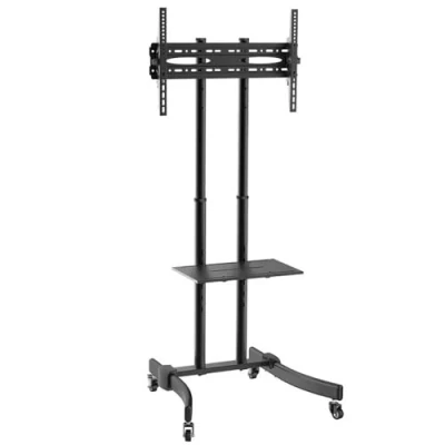 Abbildung von LogiLink BP0026 Profi TV Halterung / Ständer auf Rollen mit Höhenverstellung für 37 70 Zoll (LCD, LED, OLED, …), Farbe: Schwarz