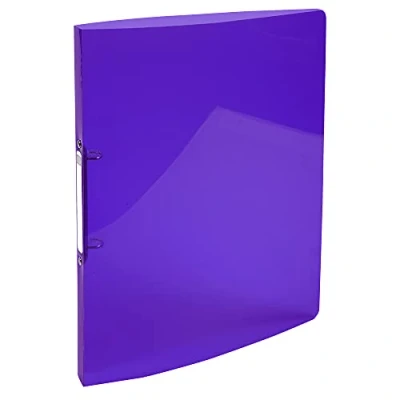 Abbildung von Exacompta 54676E Ringbuch Iderama aus flexiblem Kunststoff für DIN A4, 2 O Ring Mechanik Rücken 20 mm violett ideal Schule und Universität Ringhefter Hefter Mappe