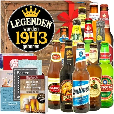 Abbildung von Legenden 1943 / Geburtstagsgeschenke Mann 12 Biere der Welt