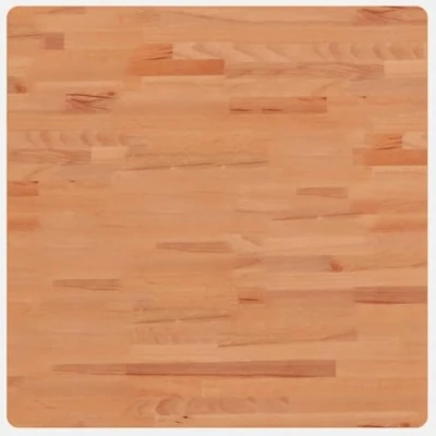 Abbildung von vidaXL Tischplatte, Quadratisch Holzplatte mit 4 abgerundeten Ecken, Holztischplatte Ersatzplatte für Couchtisch, Massivholztischplatte Platte, 70x70x2,5 cm Massivholz Buche