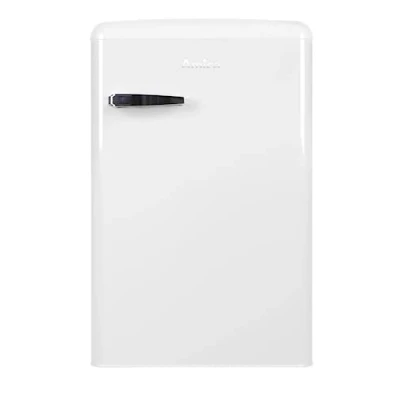 Abbildung von Amica KSR 361 160 W Retro Kühlschrank mit Gefrierfach/Snow White (Weiß) / 88cm (H) x 55cm (B) 62cm (T) Design