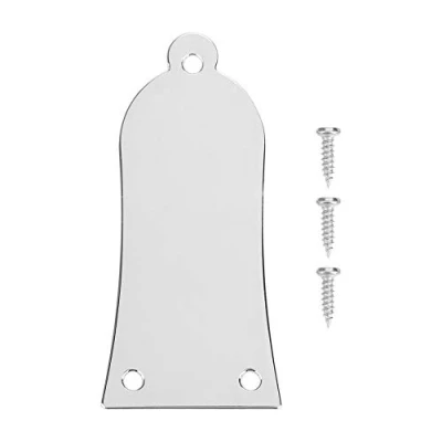 Abbildung von Gitarre Truss Rod Cover, vergoldete Metall Abdeckung mit Schrauben(Silber)