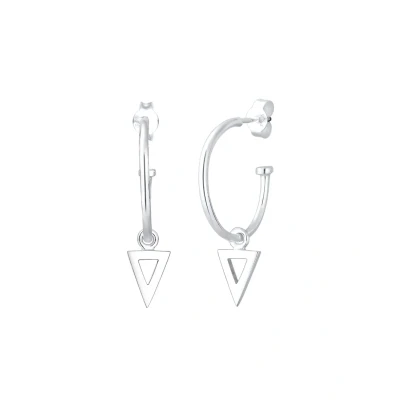 Abbildung von Elli Ohrringe Damen Creole Dreieck Geo Trend in 925 Sterling Silber